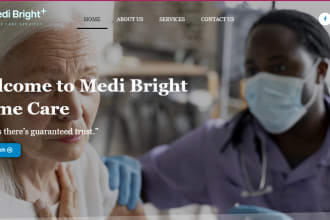 I will build home care website, assisted elderly living website, adult care website