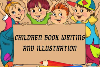 I will professionally write children story book do children book illustration kids book