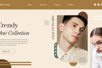 I will create ecommerce website for clothing, shoes, jewelry brand