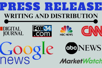 I will professionally write press release and handle pr distribution public relations