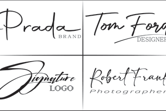 I will design scripted, signature, handwritten, calligraphy logo
