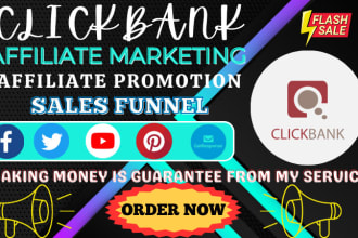 I will do affiliate niche link promotion, clickbank affiliate marketing sales funnel
