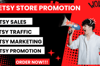 I will do organic etsy shop promotion, etsy marketing to get etsy traffic, boost sales
