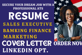 I will write an auditing, accounting, finance, banking, investment, and sales resume