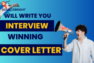 I will write you a supportive cover letter to defend your CV resume
