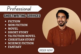 I will ghostwrite fiction novel short story novella science fiction ya book ebook