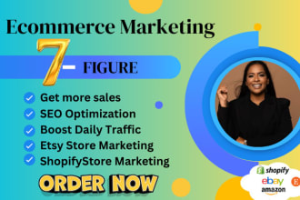 I will do etsy promotion, ecommerce shopify marketing, shopify traffic and sales funnel