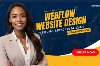 I will develop design responsive webflow website with custom integration and animation