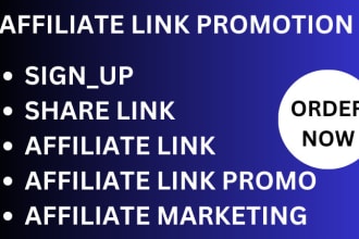 I will promote clickbank affiliate links through affiliate marketing and share the link