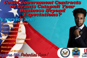 I will find rfp, write government contract proposal, apply for grant, and grant writing
