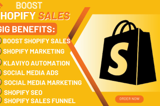 I will do shopify sales marketing, salesfunnel, shopify marketing, boost shopify sales