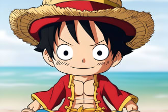 I will draw you a cute custom anime chibi character design