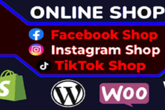 I will set up facebook and instagram shop with solving all the issues