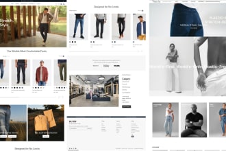 design denim jean shopify store clothing website fashion dropshipping store