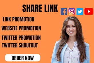 I will boost twitter shoutout promotion share link, website promotion USA UK 100m