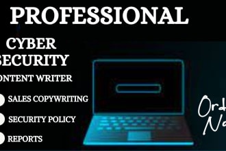 I will be your cybersecurity content writer and consultant