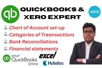 I will do accounting and bookkeeping in quickbooks online and xero