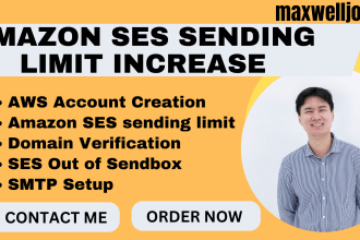 I will create complete amazon ses with 50ksending limit increase smtp setup