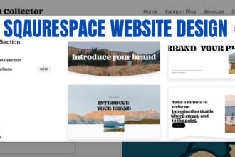 I will squarespace website design website redesign online store