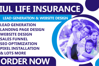 iul insurance website, iul insurance landing page, iul insurance leads
