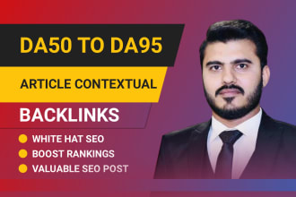make SEO dofollow contextual high da 90 authority backlinks