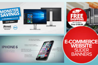 design stunning ecommerce website banners for shopify, amazon, or etsy