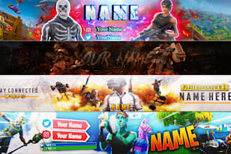 design 4 cool youtube banner gaming channel art