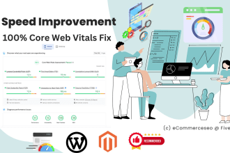 wordpress speed optimization, fix core web vitals and improve loading