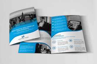 design promotional bi fold brochure