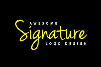 do awesome signature, signature logo design