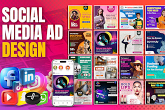 design ad creative for social media post, instagram post, facebook ads