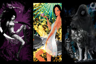 design character portrait fashion anime tattoo concept art illustration comic