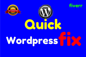 fix wordpress issues errors asap or customize wordpress theme