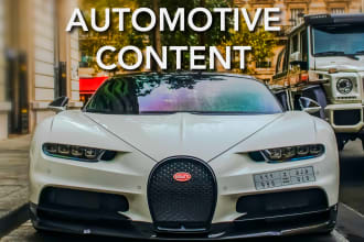 write authentic automotive content for your websites and magazines