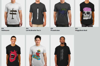 create designs for tshirts and other gadgets stuff