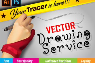 do best quality illustrator vector tracing quickly