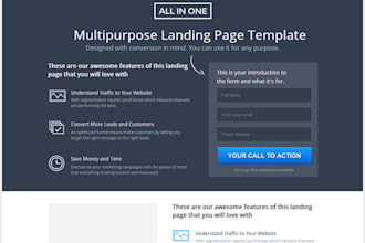 Top 10!  create an amazing landing page design or squeeze page