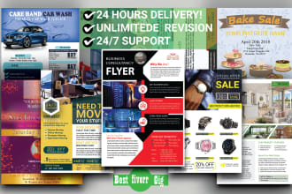 design professional flyer, poster, brochure within 24 hours