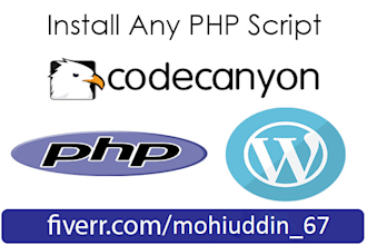 install and configure any PHP scripts from codecanayon