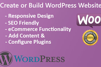 create or build a wordpress website