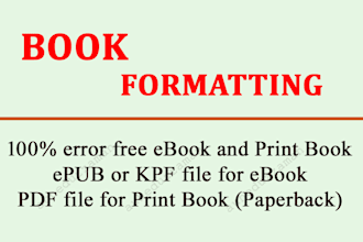 do book formatting paperback formatting ebook formatting