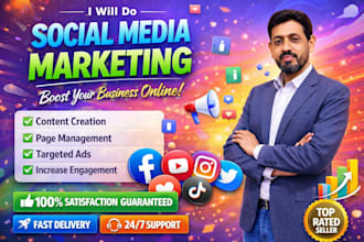 create setup on social sites with full information and logo