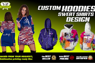 make sublimation hoodie or sweatshirt design