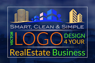 design real estate, construction and realtor business logo