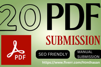do a manual PDF submission to top 20 document sharing sites
