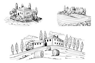 do vector illustration in sketch style