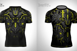 do custom amazing tshirt design cartoon tattoo sport wear