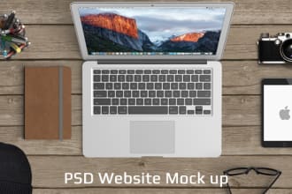 design creative psd website mockup