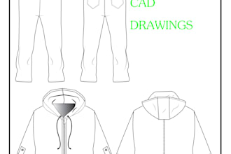 draw technical flat illustrations