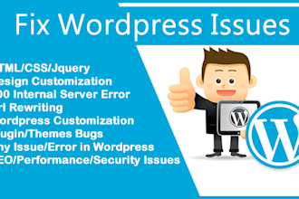 fix wordpress errors, issues and problems